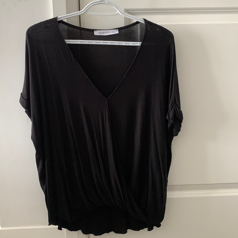 Seven Sisters Black Crossover T-shirt